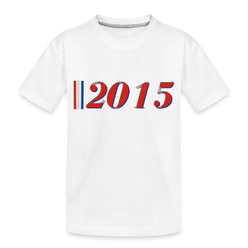 Jahr 2015 - Kinder Premium Bio T-Shirt - Weiß - Vorne