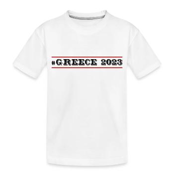 Greece 2023 - Kinder Premium Bio T-Shirt - Weiß - Vorne