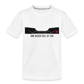 skate sk8 skateboarder skate-love halfpipe - Kids' Premium Organic T-Shirt - white - Front