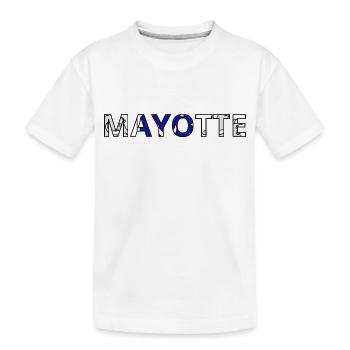 Mayotte Flag - Kids' Premium Organic T-Shirt - white - Front