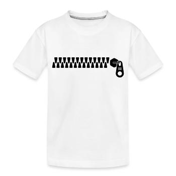 Fermeture éclair - T-shirt bio Premium Enfant - blanc - Devant
