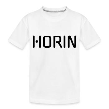 Horin Schwarz - Kinder Premium Bio T-Shirt - Weiß - Vorne