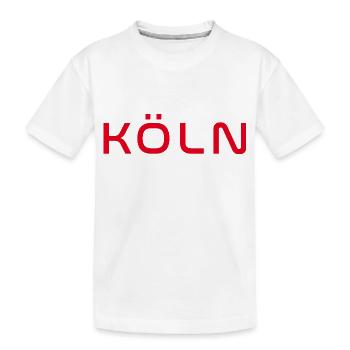 Köln T-Shirt – Domstadt Liebe - Kinder Premium Bio T-Shirt - Weiß - Vorne