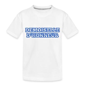 Blaue Chinoiserie Brautjungfer - Kinder Premium Bio T-Shirt - Weiß - Vorne