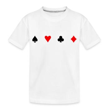 karten symbole - Kinder Premium Bio T-Shirt - Weiß - Vorne