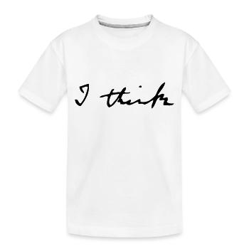 I think - Kinder Premium Bio T-Shirt - Weiß - Vorne