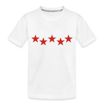 Stars 5 Red Chef - Kids' Premium Organic T-Shirt - white - Front