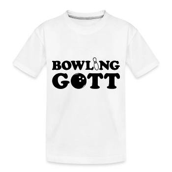 Bowling - Gott - Kinder Premium Bio T-Shirt - Weiß - Vorne