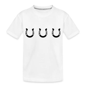 bourrin fer à cheval - T-shirt bio Premium Enfant - blanc - Devant