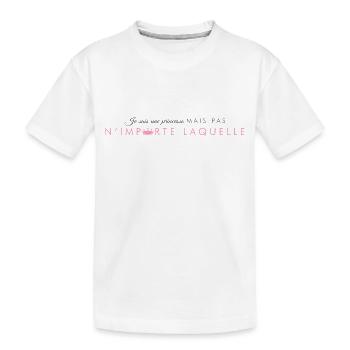 Je suis une princesse - T-shirt bio Premium Enfant - blanc - Devant