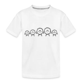 happy_monster_family - T-shirt bio Premium Enfant - blanc - Devant