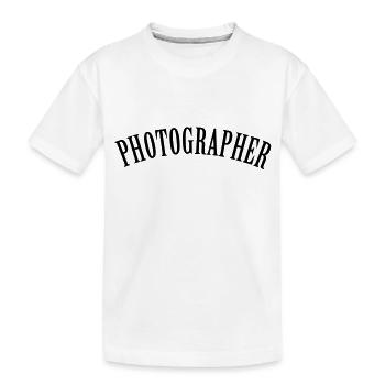 Photographer (Text, 1c) - Kinder Premium Bio T-Shirt - Weiß - Vorne