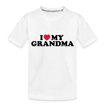 I love my grandma - Kinder Premium Bio T-Shirt - Weiß - Vorne