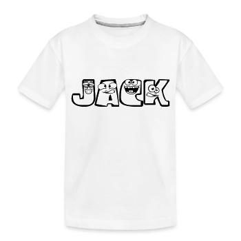 jack prénom prénom mâle enfant bébé progéniture - T-shirt bio Premium Enfant - blanc - Devant