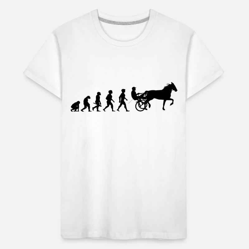 Evolution trot racing chevaux de course de chevaux T-shirt bio Premium Enfant