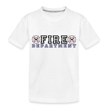 Fire Department with Malteser Cross - Kids' Premium Organic T-Shirt - white - Front