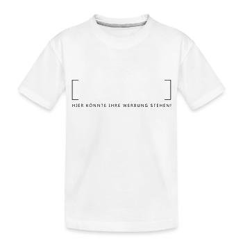Werbung - Kinder Premium Bio T-Shirt - Weiß - Vorne