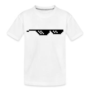 lunette pixel internet meme fun - T-shirt bio Premium Enfant - blanc - Devant