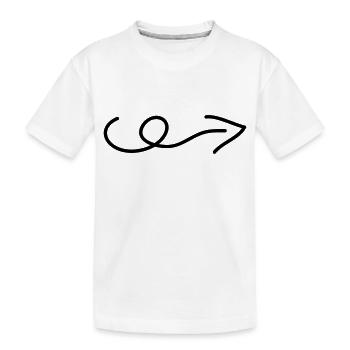 pfeil - Kinder Premium Bio T-Shirt - Weiß - Vorne