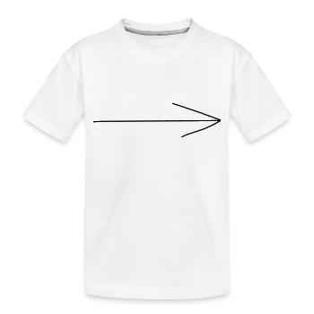 Arrow right - Kids' Premium Organic T-Shirt - white - Front