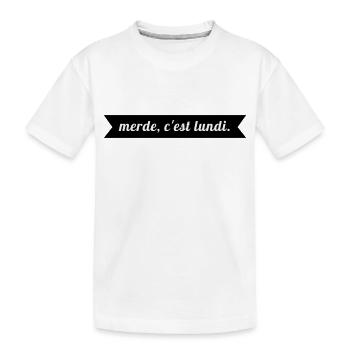 MERDE C'EST LUNDI - T-shirt bio Premium Enfant - blanc - Devant