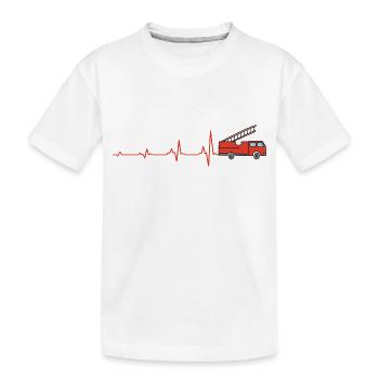 Heartbeat Pompier Pompier Pompier - T-shirt bio Premium Enfant - blanc - Devant