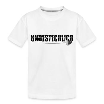 fechter unbestechlich fechter florett - Kinder Premium Bio T-Shirt - Weiß - Vorne