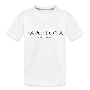 Barcelone, Catalogne, Espagne, Mer Méditerranée - T-shirt bio Premium Enfant - blanc - Devant
