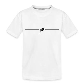 Student stroked - Kids' Premium Organic T-Shirt - white - Front