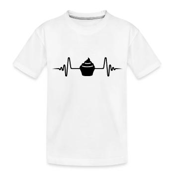 Muffin Pulse icon - Kids' Premium Organic T-Shirt - white - Front