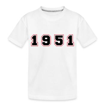 1951 Year Number - Kids' Premium Organic T-Shirt - white - Front