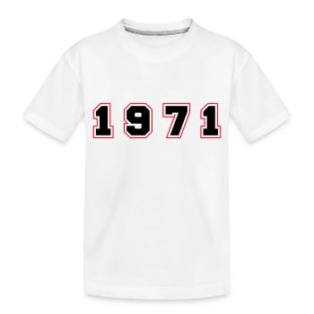 1971 Jahr Zahl - Kinder Premium Bio T-Shirt - Weiß - Vorne