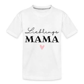 LIeblings Mama / Beste Mama / LIeblingsmensch - Kinder Premium Bio T-Shirt - Weiß - Vorne
