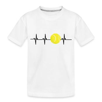 Tennis-Herzschlag - Kinder Premium Bio T-Shirt - Weiß - Vorne