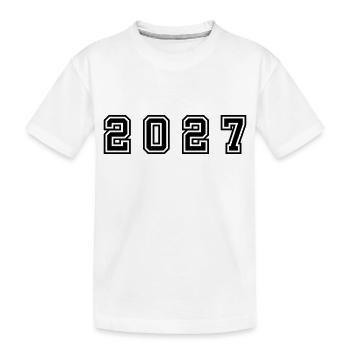 2027 year number - Kids' Premium Organic T-Shirt - white - Front