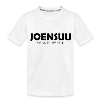 Joensuu - Finland - Coordinates - Longitude Latitu - Kinder Premium Bio T-Shirt - Weiß - Vorne