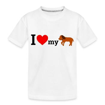 Dog Love - Kids' Premium Organic T-Shirt - white - Front
