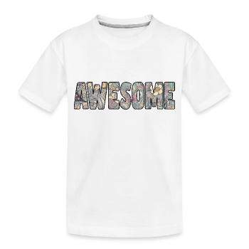 AWESOME ! Genau, was du bist. Kurz und knackig - Kinder Premium Bio T-Shirt - Weiß - Vorne