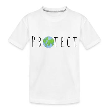 Beschütze die Welt - Kinder Premium Bio T-Shirt - Weiß - Vorne