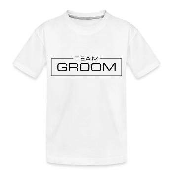 Team Bräutigam Hochzeit - Kinder Premium Bio T-Shirt - Weiß - Vorne