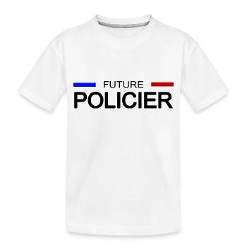 Künftiger Polizist - Kinder Premium Bio T-Shirt - Weiß - Vorne