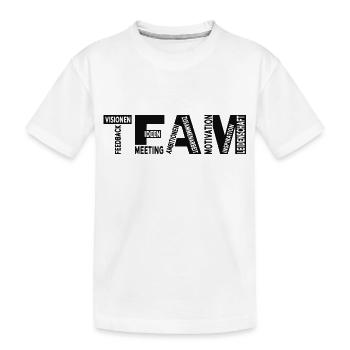 Team Teamwork Leitsprüche Motivation - Kinder Premium Bio T-Shirt - Weiß - Vorne