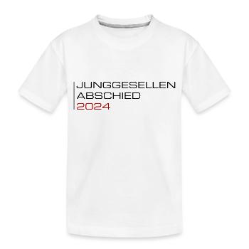 Junggesellen Abschied 2024 - Kinder Premium Bio T-Shirt - Weiß - Vorne