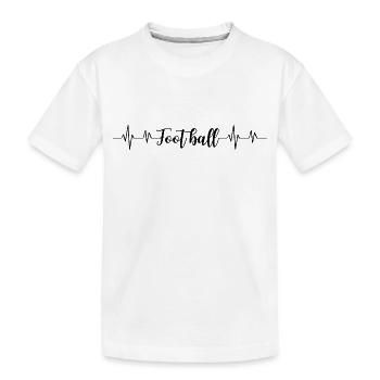 Football battement de cœur - T-shirt bio Premium Enfant - blanc - Devant