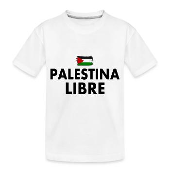 palestina libre - Kids' Premium Organic T-Shirt - white - Front