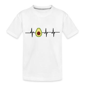 Battement de cœur avocat - T-shirt bio Premium Enfant - blanc - Devant