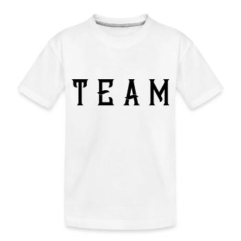 team - Kids' Premium Organic T-Shirt - white - Front