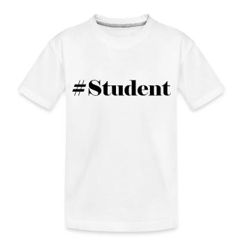 #Student logo - Kids' Premium Organic T-Shirt - white - Front