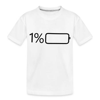 1 pour cent de puissance - T-shirt bio Premium Enfant - blanc - Devant