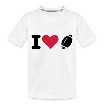 Football - Kinder Premium Bio T-Shirt - Weiß - Vorne